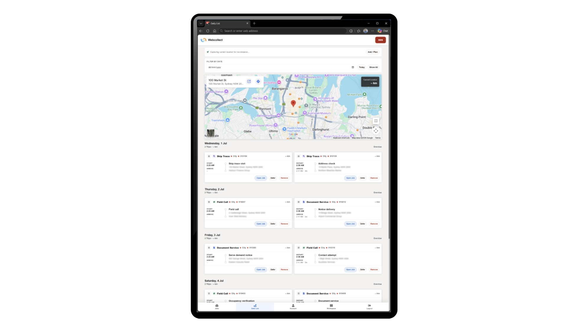 Field Agent mobile collections workflow